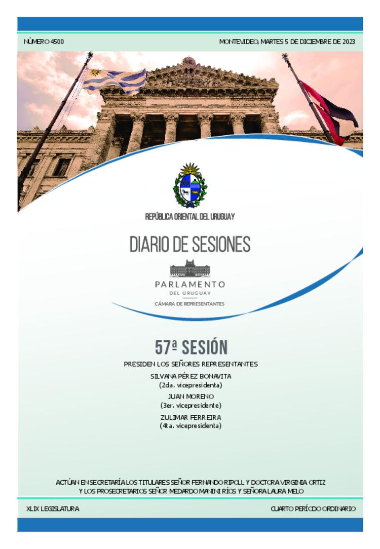 DIARIO DE SESIONES DE LA CAMARA DE REPRESENTANTES del 05/12/2023